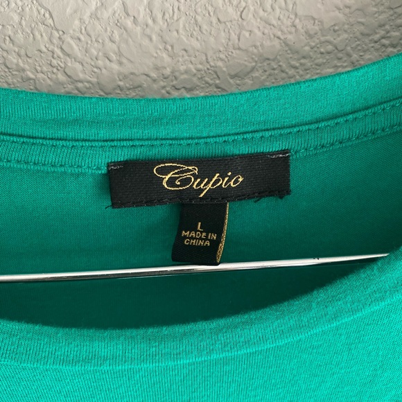 Green Lace and Cotton Blouse - Picture 2 of 2